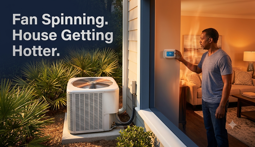 ac not cooling but running